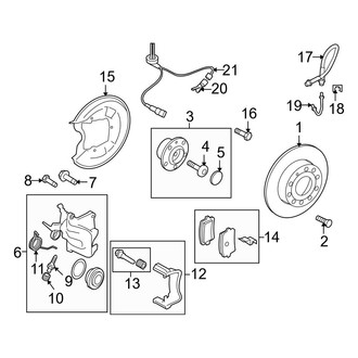 Audi OE - Rear Suspension - Brake Components