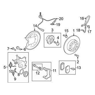 Audi OE - Rear Suspension - Brake Components