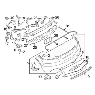 Audi OE - Rear Bumper - Bumper & Components