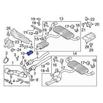 Audi OE - Center Exhaust Muffler Clamp