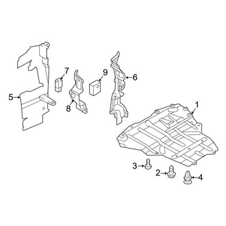Audi OE - Radiator Support - Splash Shields