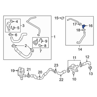 Audi OE - Radiator Coolant Hose Adapter