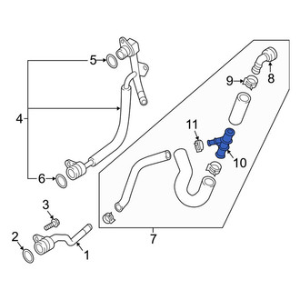 Audi OE - Radiator Coolant Hose Adapter