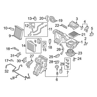 Audi OE - Air Conditioner & Heater - Evaporator & Heater Components (From 12/10/2018)