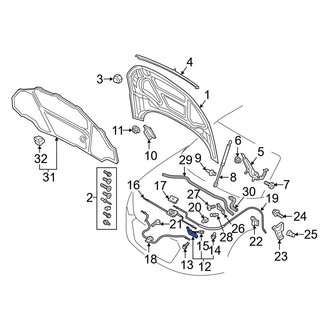 Audi OE - Front Hood Latch