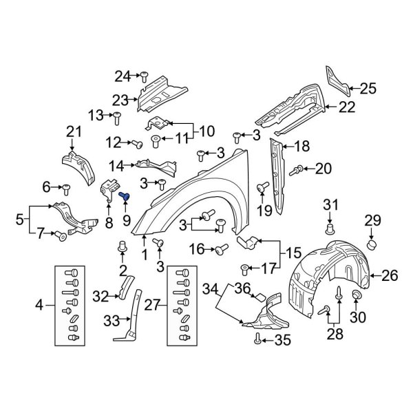 Fender Support Bolt