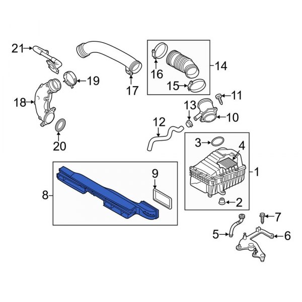 Engine Air Intake Hose