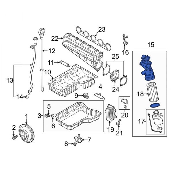 Audi OE 07K115397G - Engine Oil Filter Housing