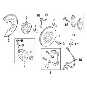 Audi OE - Front Suspension - Brake Components (312 x 25 mm)