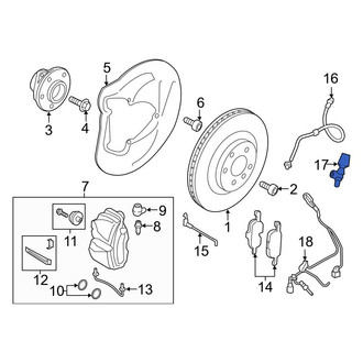 Audi OE - Front Right ABS Wheel Speed Sensor