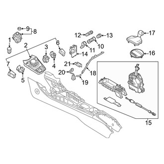 Audi OE - Center Console (Shifter & Switches), (Base)