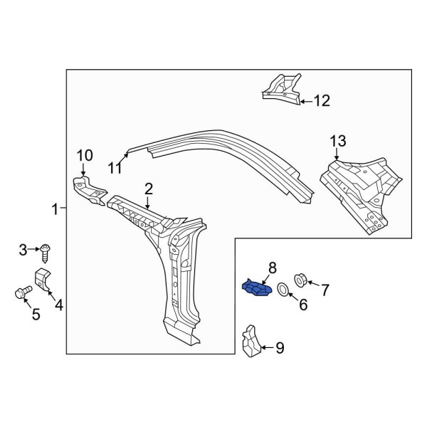 Body A-Pillar Reinforcement Seal