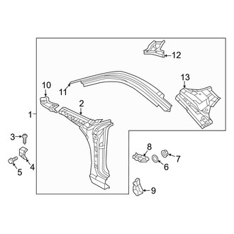Audi OE - Pillars, Rocker & Floor - Hinge Pillar (Coupe)