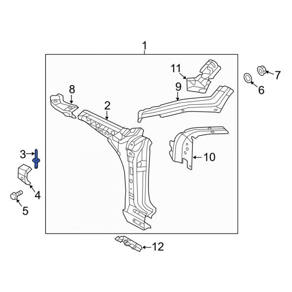 Body A-Pillar Reinforcement Rivet