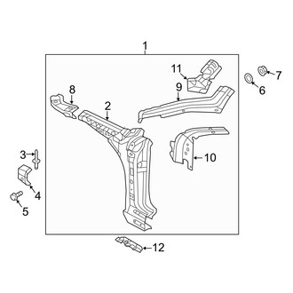 Audi OE - Pillars, Rocker & Floor - Hinge Pillar (Convertible)