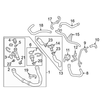 Audi OE - Cooling - Hoses & Lines (Right Side)