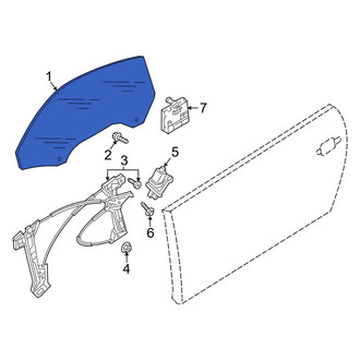 Audi OE - Front Left Door Glass