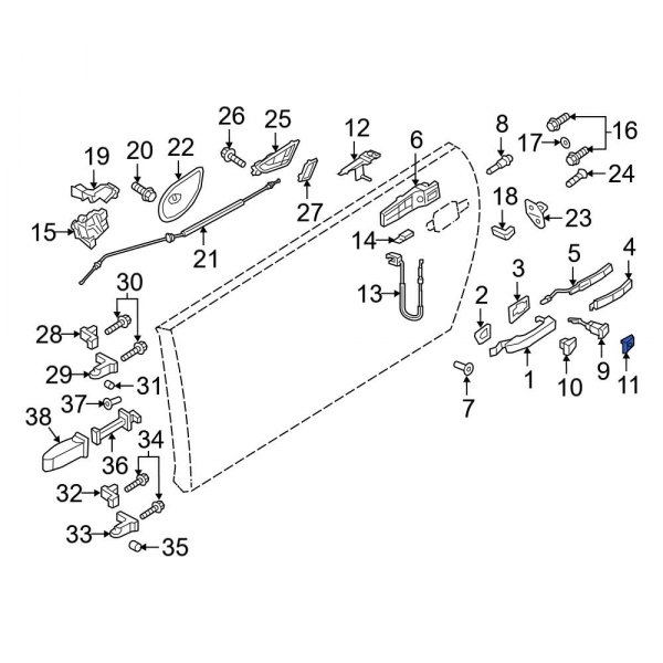 Door Lock Rod Cover