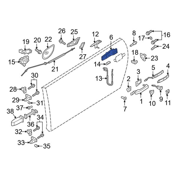 Exterior Door Handle Base