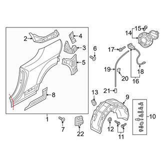 Audi OE - Quarter Panel & Components (Convertible)