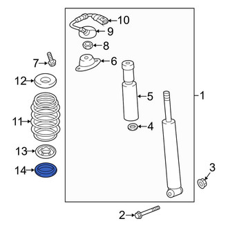 Audi OE - Rear Lower Coil Spring Insulator