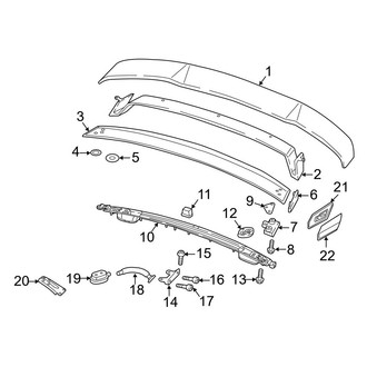 Audi OE - Lift Gate - Spoiler (Spoiler Code: 5J8), (Coupe)