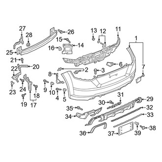 Audi OE - Rear Bumper - Bumper & Components (Cover & Brackets)