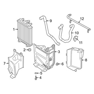 Audi OE - Cooling - Radiator & Components (Auxiliary, Right Side)