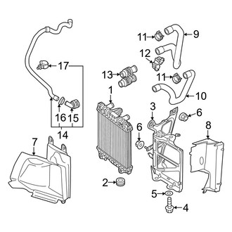 Audi OE - Cooling - Radiator & Components (Auxiliary, Left Side)