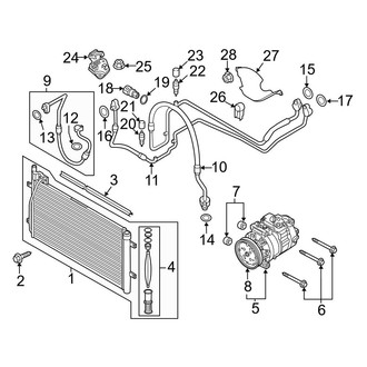 Audi OE - Air Conditioner & Heater - Condenser, Compressor & Lines