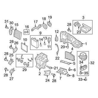 Audi OE - Air Conditioner & Heater - Evaporator & Heater Components