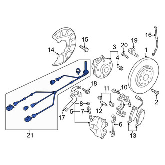 Audi OE - Front Left ABS Wheel Speed Sensor Wiring Harness