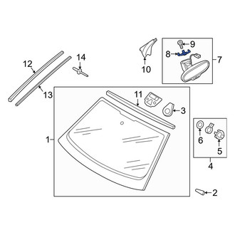 Audi OE - Interior Rear View Mirror Bracket