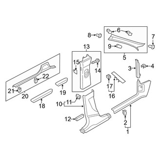 Audi OE - Pillars, Rocker & Floor - Interior Trim
