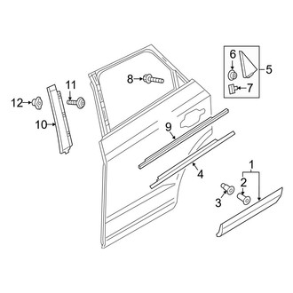 Audi OE - Rear Door - Exterior Trim
