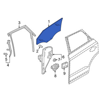Audi OE - Front Left Door Glass