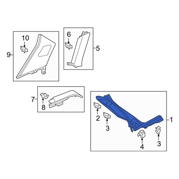 Body C-Pillar Trim Panel