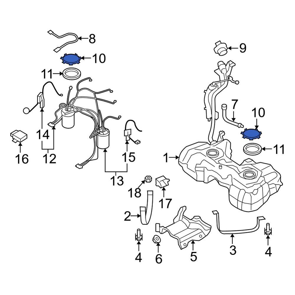 Audi OE 1K0201375 Fuel Tank Lock Ring