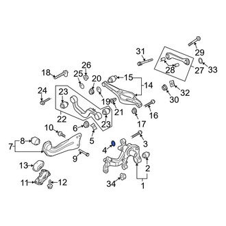 Audi OE - Rear Upper Suspension Control Arm Spacer