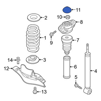 Audi OE - Rear Suspension Shock Absorber Mount Cap