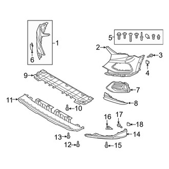 Audi OE - Front Bumper & Grille - Bumper & Components (W/O S-Line Bumper Cover), (Premium / Premium Plus)