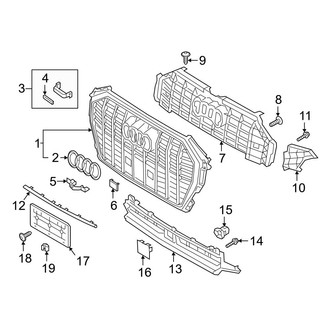 Audi OE - Front Bumper & Grille - Grille & Components (Premium / Premium Plus)
