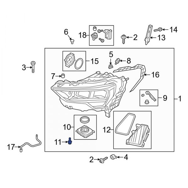 High Intensity Discharge (HID) Headlight Control Module Bolt