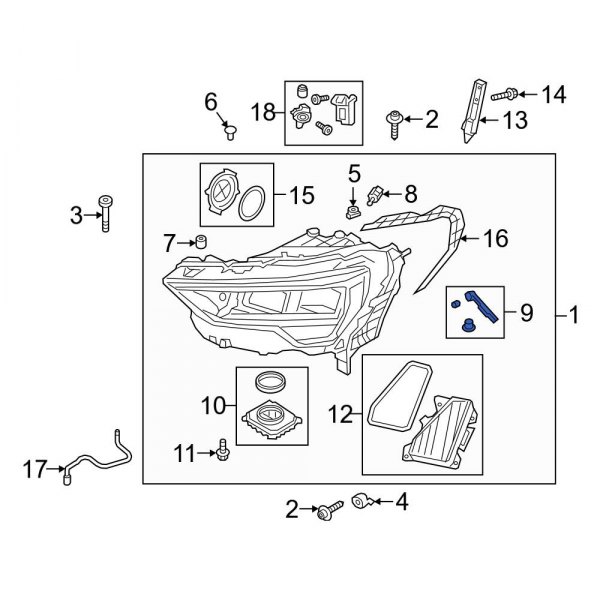 Headlight Hardware Kit