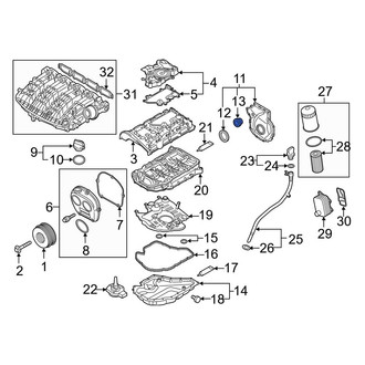 Audi OE - Engine Timing Cover Gasket