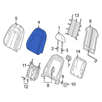 Audi OE - Front Left Seat Back Cushion Cover