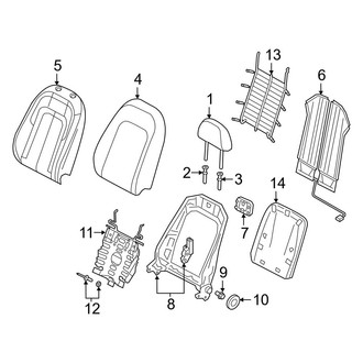Audi OE - Seats & Tracks - Passenger Seat Components (Seat Back Components)