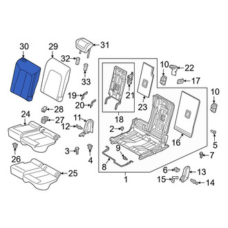 Audi OE - Rear Left Seat Back Cushion Cover