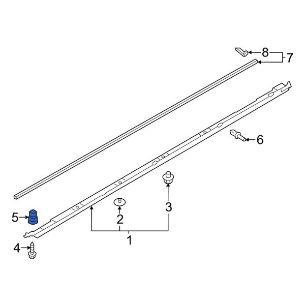 Audi OE WHT004694 - Rocker Panel Molding Nut