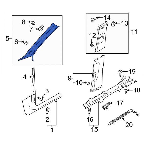 Body A-Pillar Trim Panel